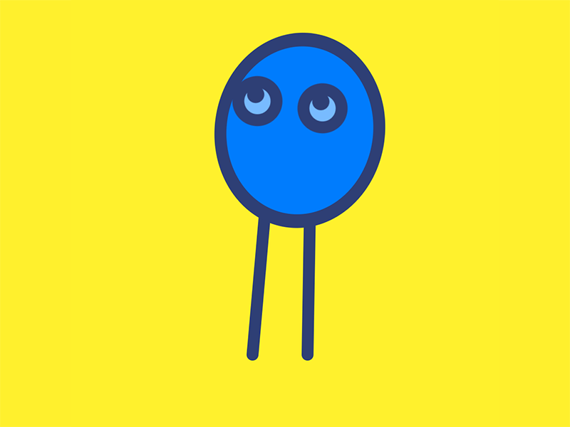 Bounce! 2d after effects animation character rubber hose