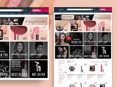 Lakmé – Lazada shop & shop website content strategy ecommerce lakmé layout makeup product web