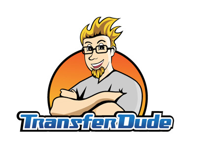 Transfer Dude Logo brand branding idenitity logo startup