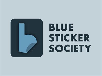 Blue Sticker Society Logo branding charity logo design nonprofit philanthropy sticker