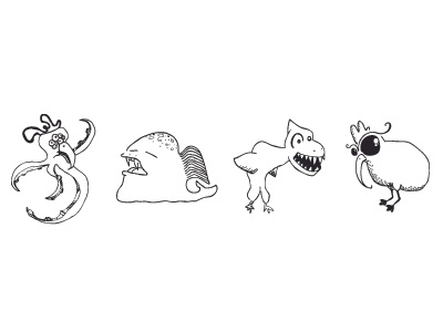 Monster Doodles animals doodles illustration monsters