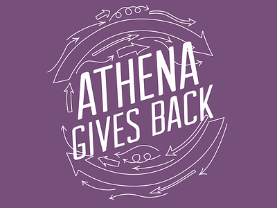 Athena Gives Back t-shirt design swag tshirt volunteering