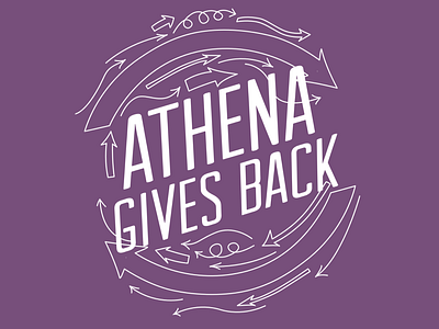 Athena Gives Back t-shirt design