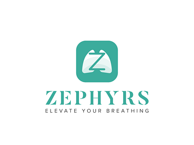 Zephyrs app design flat icon illustration logo minimal