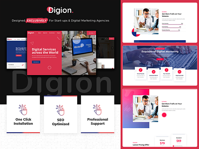 Digion - Online Digital Marketing WordPress Theme agency business consulting creative creative wordpress theme design digital marketing agency illustration investment marketing responsive seo smm web design website wordpress wordpress theme