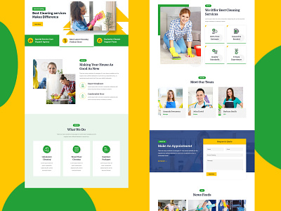 Klenster - Cleaning Services WordPress Theme business cleaning services creative design illustration logo ui web design website wordpress wordpress theme
