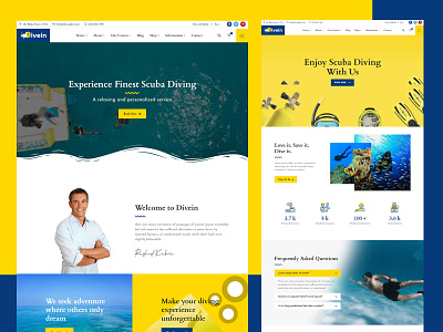 Divein – Scuba Diving & Surfing WordPress Theme boating business creative design illustration logo responsive ui web design website wordpress wordpress theme