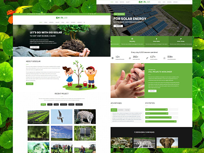 GoSolar - Eco Environmental & Nature WordPress Theme business creative design non profit web design website wordpress wordpress theme