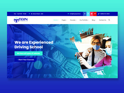 Tain - Driving School WordPress Theme best premium wordpress theme best wordpress theme business creative design driving school driving school wordpress theme illustration premium wordpress theme responsive design responsive wordpress theme web design web developer web development website wordpress wordpress theme wordpress website zozothemes