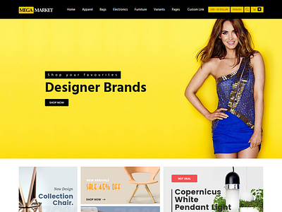 MegaMarket – Premium Responsive Magento Theme by zozothemes apparel clean customizable ecommerce electronics fashion furniture jewelry magento magento theme market mega menu responsive shopping unlimited colors