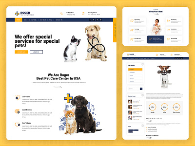 Roger - Pet Care WordPress Theme animal care wordpress theme dog walking services pet care wordpress theme pet services pet shop popular wordpress theme services veterinary