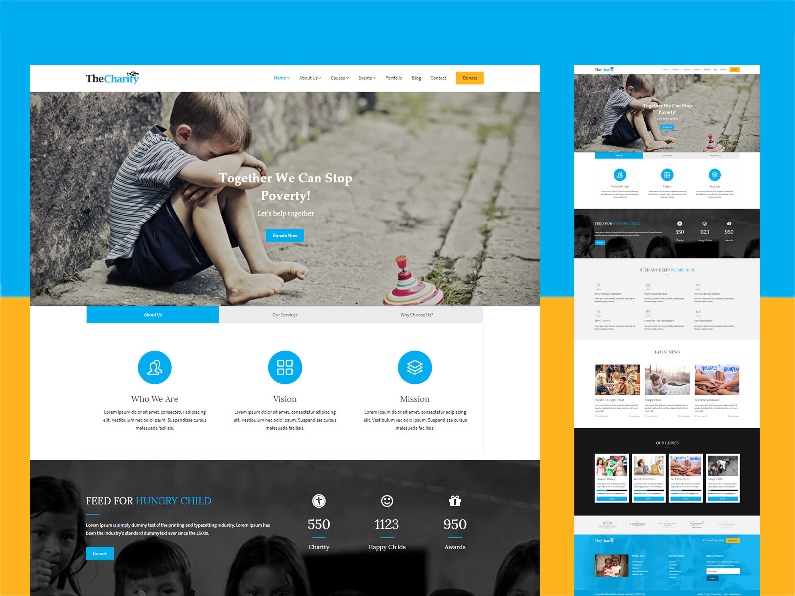 The Charity Charity Nonprofit Fundraising Wordpress Theme By