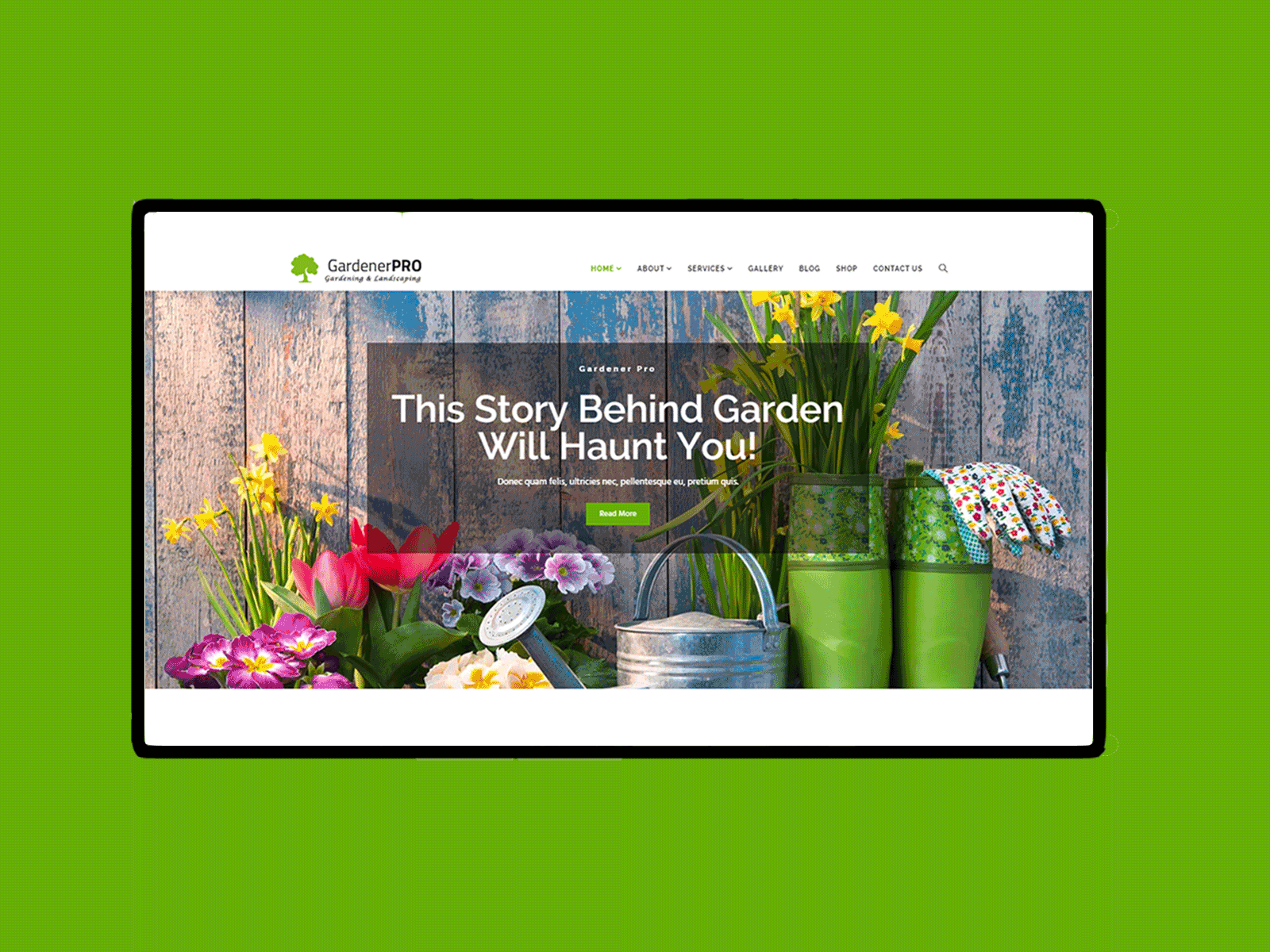 GardenerPro Gardening & Lawn Care Landscaping WordPress Theme by
