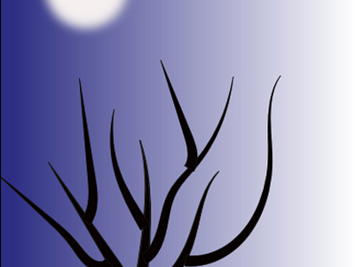 Night Scene design drawing illustration illustrator tree night scene vector