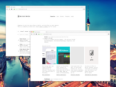 Job List Berlin berlin jobboard list startup website