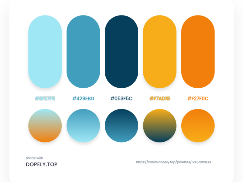 color palette by Dopely on Dribbble