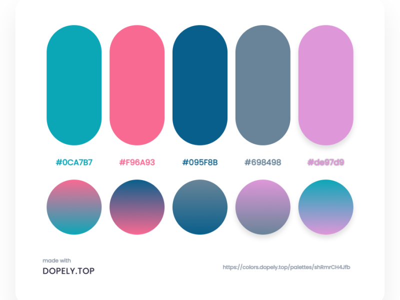 color Palette by Dopely on Dribbble