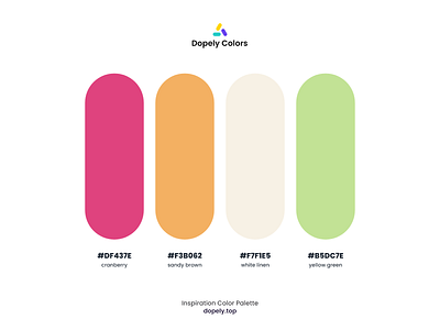 Inspiration Color Palette by Dopely Colors!🍭 branding color color palette color scheme colorful colors colour design illustration logo painting ui ux