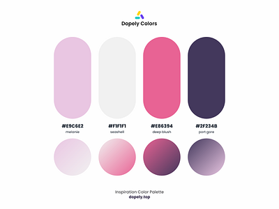 Color Palette for Color Lovers by Dopely Colors!🍭 color color palette color scheme colorful colors grey pink purple