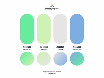 Color Palette for Color Lovers by Dopely Colors!🍭 blue color color palette color scheme colorful colors gradient gray green
