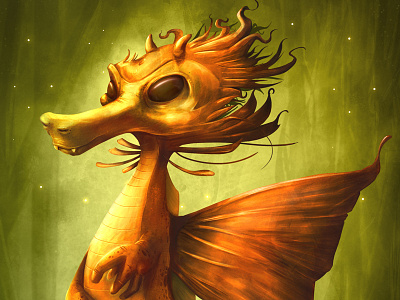 Dragon Dribbble digital dragon illustration painting