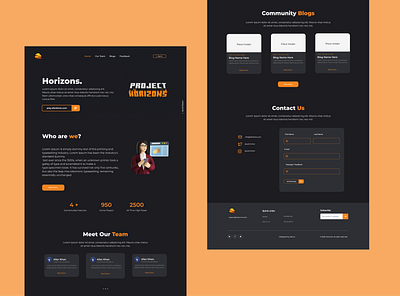 Horizons' Website Design. branding design minimal ui uiuxdesign web