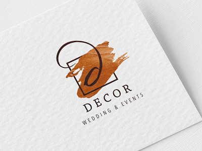 Decor brand branding design events logo logo design wedding