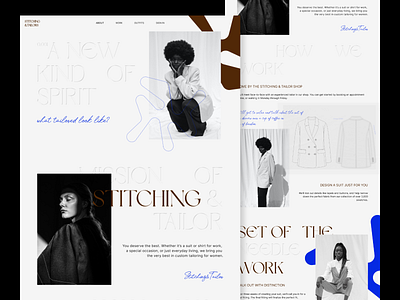 Sewing Landing Page: website animation branding design typ typo typography ui
