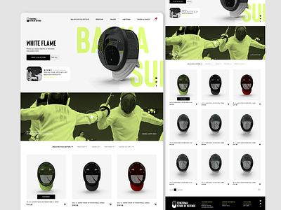 Fencing Store landing page website branding design graphic design typography ui