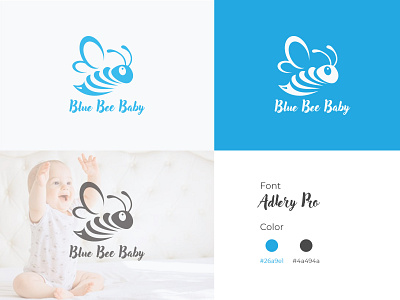 Logo Design for Blue Bee Baby