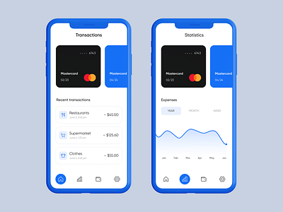 Financial app app design ui ux