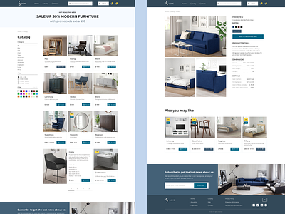 Website for a furniture store