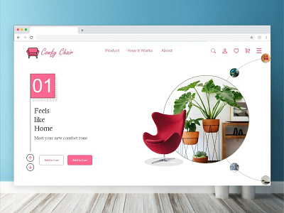 UI UX Adobe XD Furniture Website Design : Comfy Chair | 1 adobe app design graphic design illustration inispiration landing page design mobile mockups projects responsive design tuhalika ui ui ux design inispiration ui ux website design uidesign uiux user interface ux website