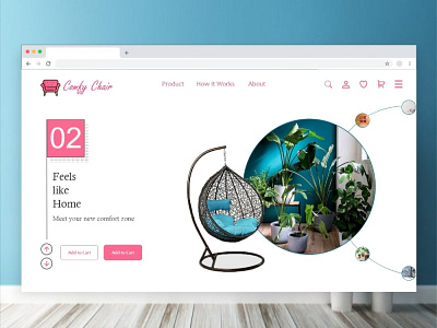 UI UX Adobe XD Furniture Website Design : Comfy Chair | 2