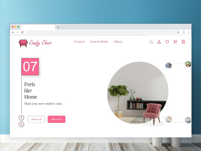 UI UX Adobe XD Furniture Website Design : Comfy Chair | 7