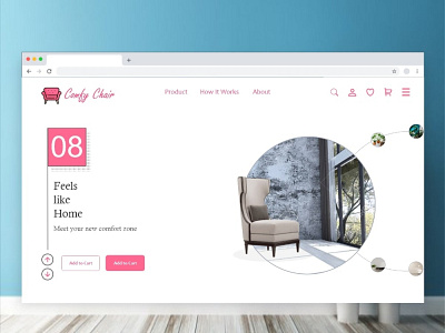UI UX Adobe XD Furniture Website Design : Comfy Chair | 8