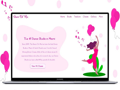UI UX Adobe XD Dance Website Design : Dance Oh Mia adobe animation branding dance design graphic design illustration interaction design motion graphics project responsive tuhalika ui uiux uiuxdesigninispiration ux visual design web website