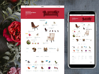 UI UX Furniture Website Landing Page Design : SOCHON app branding design furniture graphic design illustration interaction design landing page design mobile project responsive tuhalika typography ui uiux ux visual design web website wireframe