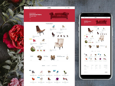 UI UX Furniture Website Landing Page Design : SOCHON