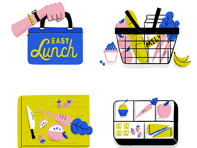 Kid Lunches Made Easy editioral grocery healthy healthyfood illustration kids lunches mom sweet sweet spots
