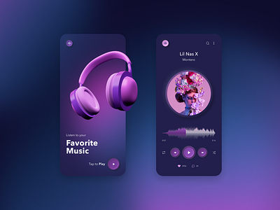 Music Player app design graphic design mobile mobile app music music player ui