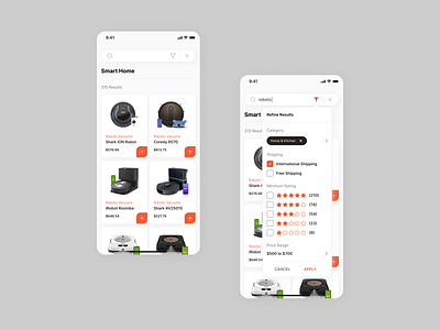 Search app daily e commerce mobile mobile app search ui