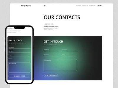 Contact Us app contacts daily ui design gradient graphic design mobile mobile app ui web