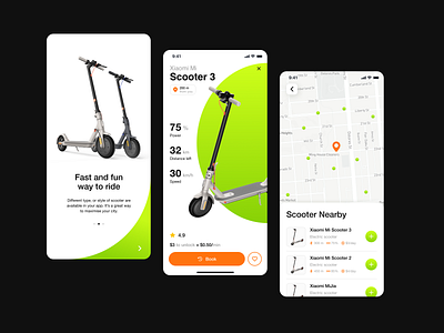 Map daily ui map mobile app ride scooter sharing ui xiaomi