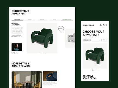 Customize Product chair customize product daily ui furniture minimalistic mobile ui web