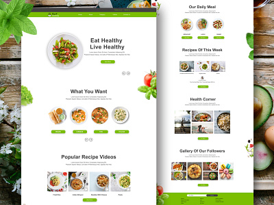 Landing Page dribbble best shot ecommerce design ecommerce website design figma food food recipe landing page landing page landing page design recipe recipe website landing page trends ui ui design ui ux ux design webdesign website design website landing page