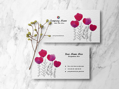 Business Card business card business card design card floral floral design