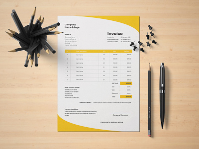 Invoice Design illustrator invoice invoice design invoice template invoices invoicing simple invoice