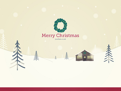 Christmas 2013 Wallpapers Now Available! cabin christmas download holly hut illustration landscape snow tree vector wallpaper wreath
