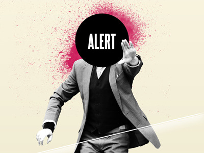 Designers are Curious Creatures: Alert alert and are black creatures curious designers ink photography pink poster spill splat texture vector white